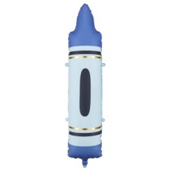Globo foil crayon azul 23x104cm| Ducaval | Envías 24/48 horas 