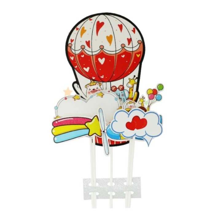 Decoración pastel globo con animales | Ducaval | Envíos 24/48 horas