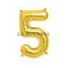 Globo número 5 dorado 45cm