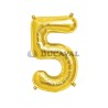 Globo número 5 dorado 45cm