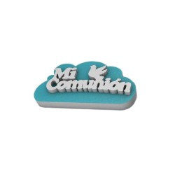 Corcho nube azul Mi comunión 40x22cm | Ducaval | Envíos 24/48 horas