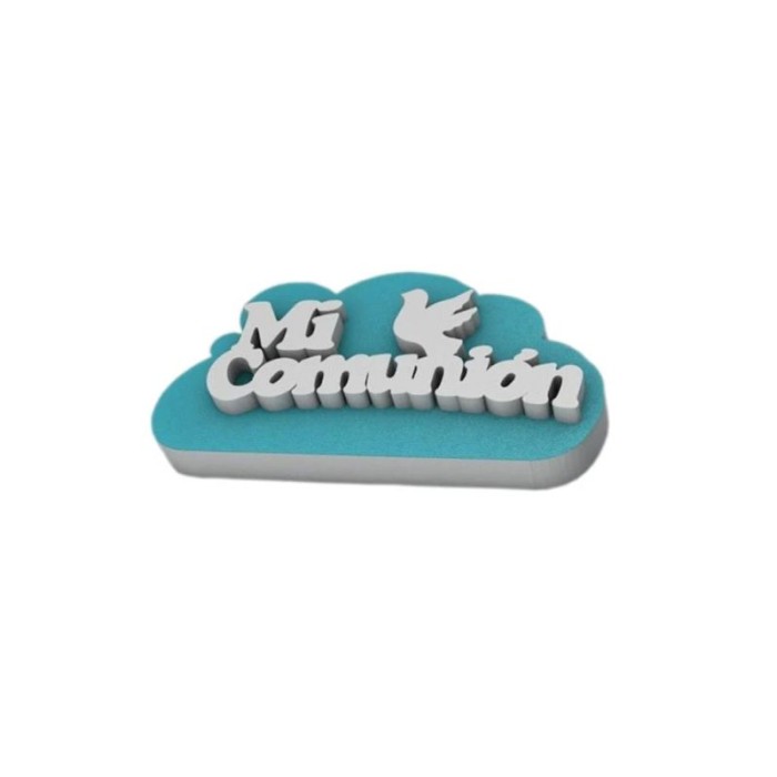 Corcho nube azul Mi comunión 40x22cm | Ducaval | Envíos 24/48 horas