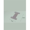 Letra I con purpurina plata 119 x 200 mm