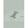 Letra I con purpurina plata 119 x 200 mm