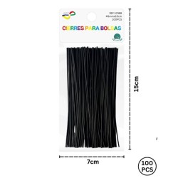 Cierre para bolsas 100ud negro | Ducaval | Envías 24/48 horas 