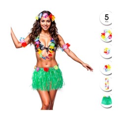 Conjunto Hawaiano verde con falda 5p | Ducaval | Envíos 24/48 horas