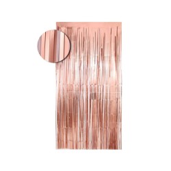 Cortina de flecos Oro Rosa Mate | Ducaval | Envías 24/48 horas 