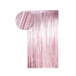 Cortina de flecos rosa mate 1x2m | Ducaval | Envíos 24/48h