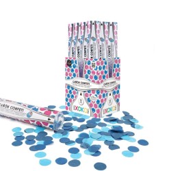 Cañonazo confetti gender reveal azul 40cm | Ducaval | Envías 24/48 ho