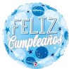 Globo foil feliz cumpleaños estrellas azules 18" | Ducaval | Envías 2