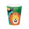 Vasos de papel jungla 256ml 8u