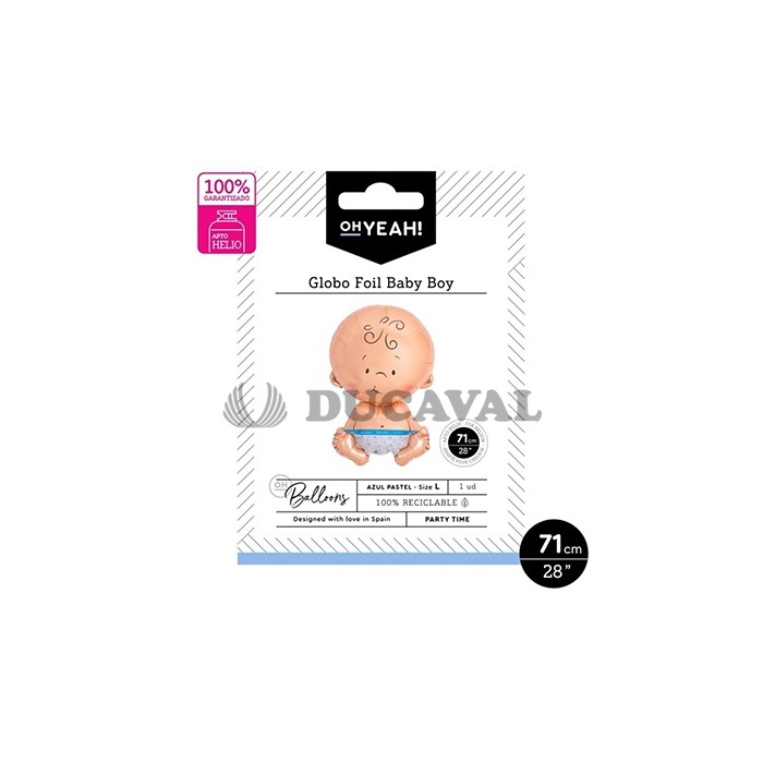 Globo poliamida baby boy azul 71cm