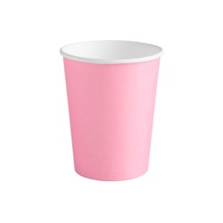 Vaso rosa pastel cartón BIODEGRADABLE 270cc 10ud | Ducaval | Envios 2