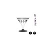 Copa cócktail calavera pie negro reutilizable 180cc 3ud | Ducaval | E