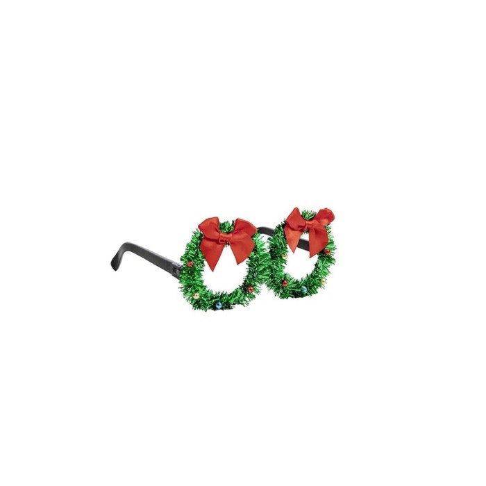 Gafas navideñas espumillón verde con lazo | Ducaval | Envíos 24/48 ho