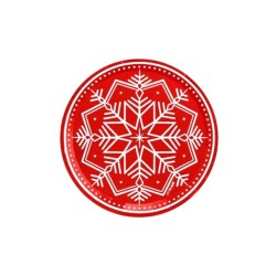 Platos  navideños winter rojos 23cm | Ducaval | Envías 24/48 horas 