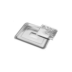   Bandeja carton plata  blonda rectangular 22x28 cm  | Ducaval | Enví