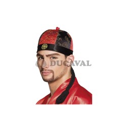 Casquete chino con trenza adulto | Ducaval | Envíos 24/48 horas