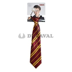Corbata a rayas roja/amarilla de mago