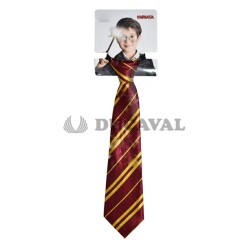Corbata a rayas roja/amarilla de mago