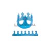 Corona rey tela azul