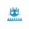 Corona rey tela azul