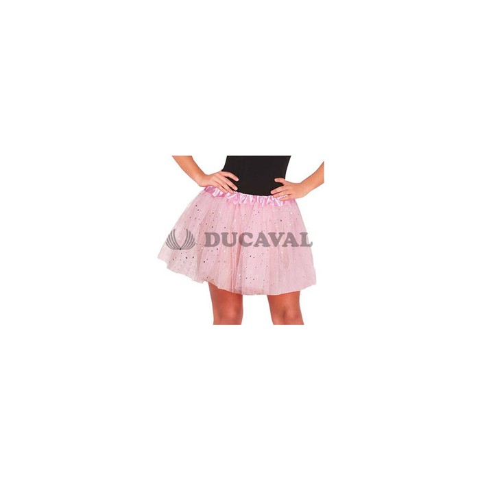 Tutú purpurina infantil rosa