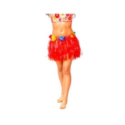 Falda Hawaiana 30cm roja| Ducaval | Envíos 24/48 horas