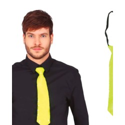 Corbata lentejuelas neon amarillo  | Ducaval | Envíos 24/48 horas
