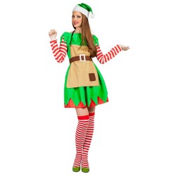 Disfraz de Elfo navideño mujer | Ducaval | Envíos 24/48h