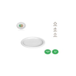 Plato llano 22cm 100und reutilizable | Ducaval | Envíos 24/48h