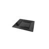 Plato llano cuadrado negro 23x23cm 5und reut | Ducaval | envíos 24/48