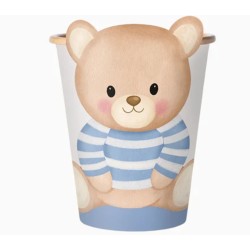 Vaso cartón baby nude azul 270cc 6ud | Ducaval | Envías 24/48 horas 