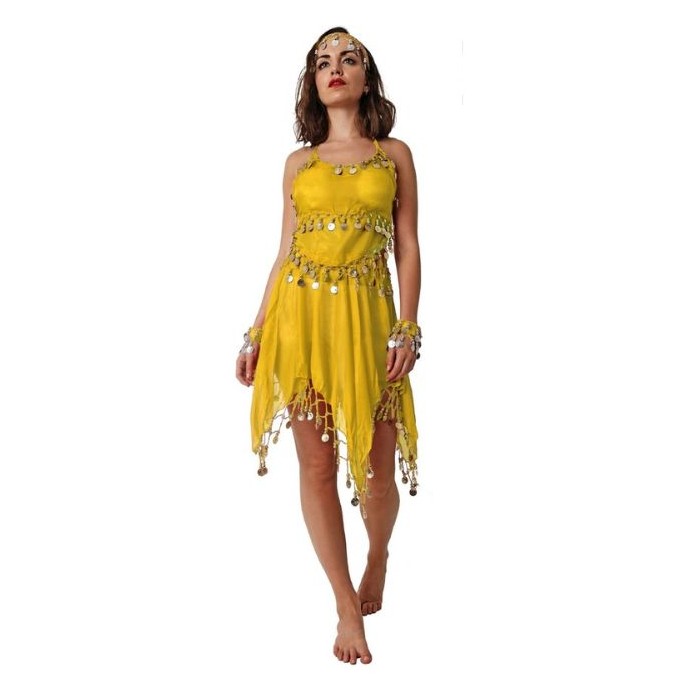 Conjunto traje mondedas amarillo