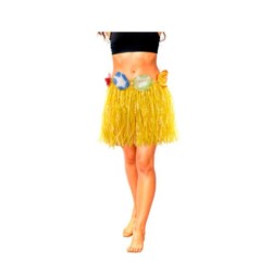 Falda Hawaiana 30cm amarilla | Ducaval | Envíos 24/48 horas