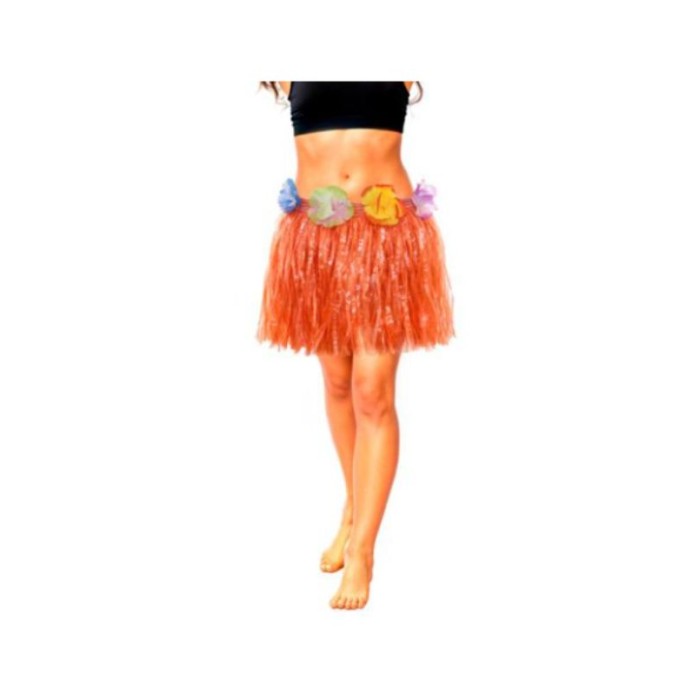 Falda Hawaiana 30cm naranja | Ducaval | Envíos 24/48 horas