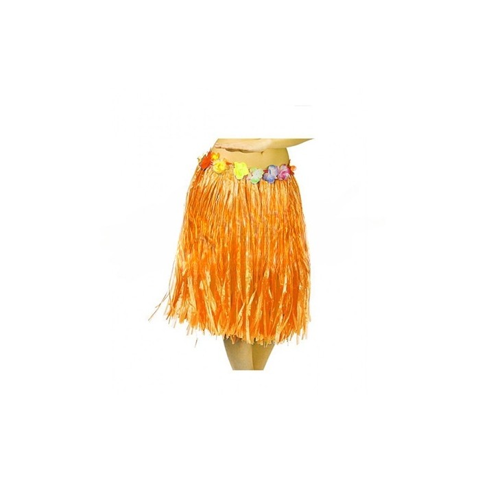 Falda Hawaiana  60cm naranja.| Ducaval | Envios 24/48 Horas. 