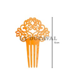 Peineta pequeña naranja 13cm