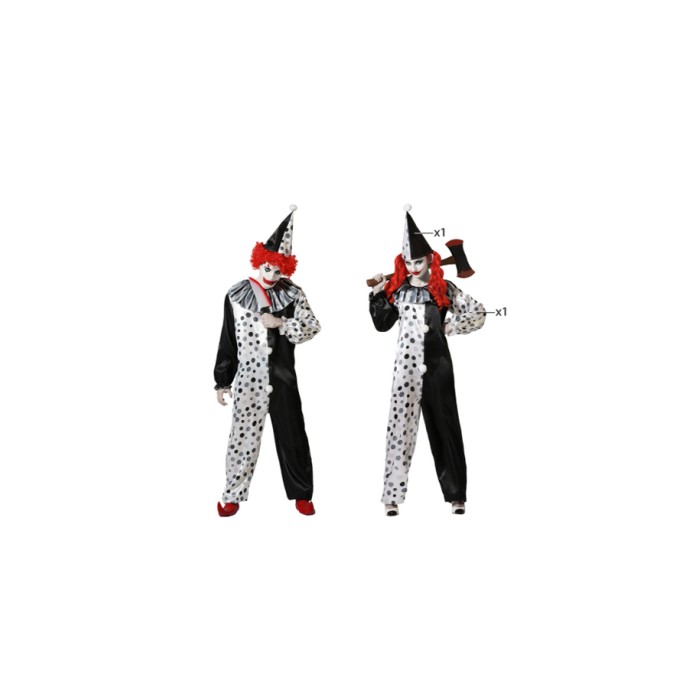 Payaso blanco y negro adulto  | Ducaval | Envíos 24/48 horas
