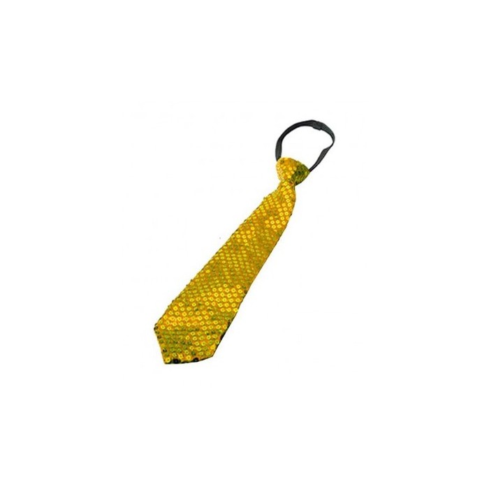 Corbata lentejuelas dorada