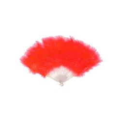 Abanico plumas rojo | Ducaval | Envíos 24/48 horas