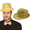 Sombrero lentejuelas dorado