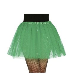 Tutu purpurina verde 45cm | Ducaval | Envíos 24/48 horas