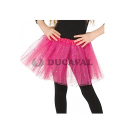 Tutu de purpurina fucsia infantil | Ducaval | Envíos 24/48 horas 