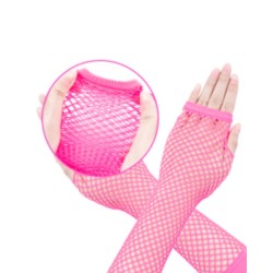 Guantes rejilla rosas  largos | Ducaval | Envíos 24/48 horas