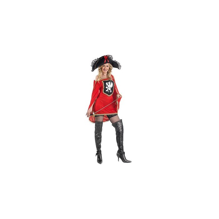 Disfraz de Mosquetera rojo sexy