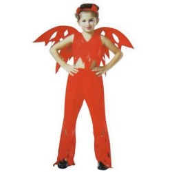 Disfraz de Demonia con alas  infantil | Ducaval |