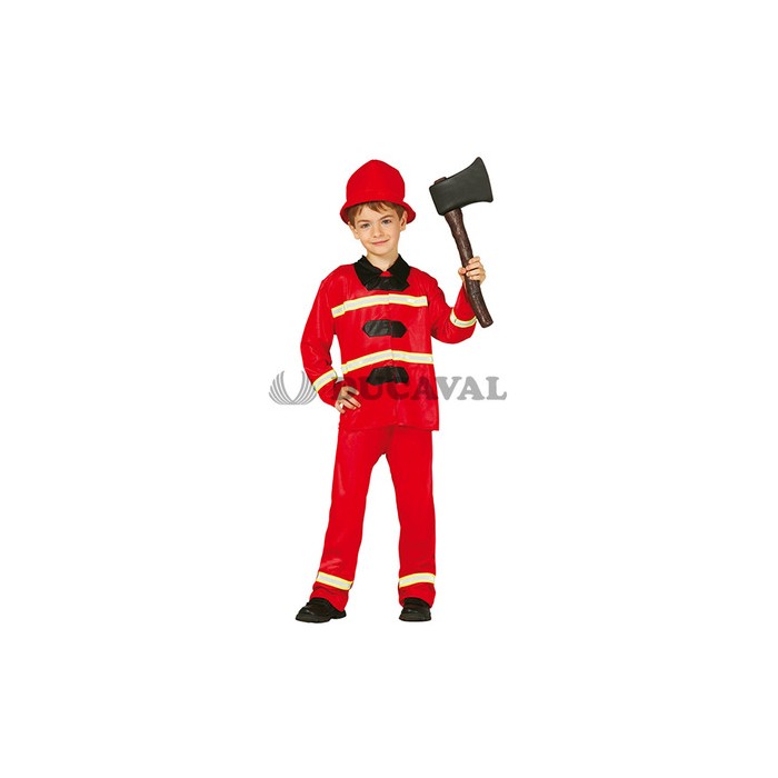 Disfraz de Bombero rojo.Ducaval envios 24/48 horas