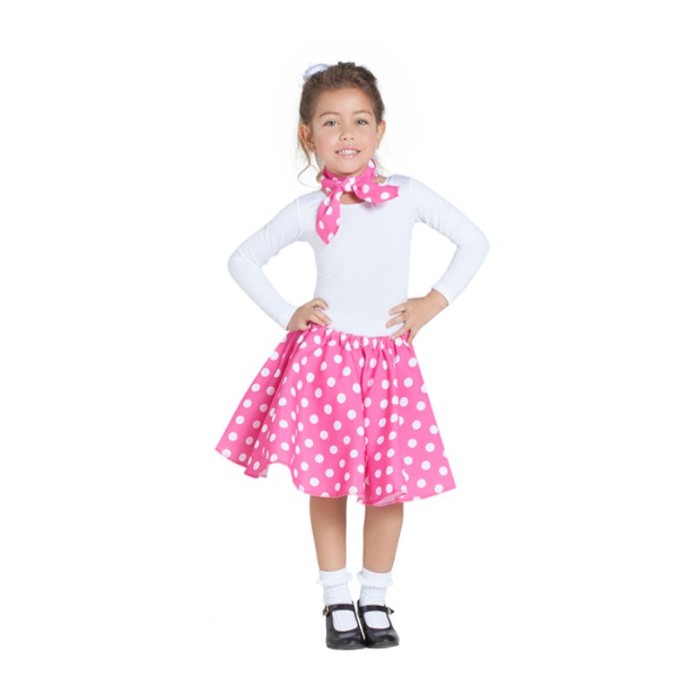 Disfraz Pin Up rosa infantil.Ducaval 2448 horas envios