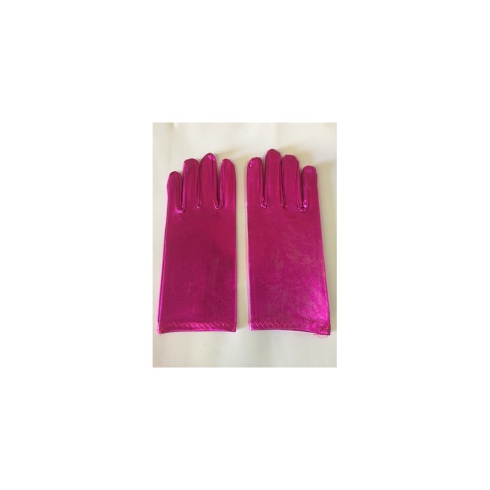 Guantes metalizado fucsia